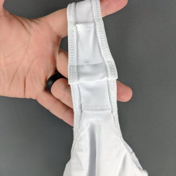 NWT Free People White Thong V-Neck Bodysuit Size L - Picture 7 of 7